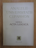 Anticariat: Analele Universitatii  C. I. Parhon, anul IV, nr. 4, 1961