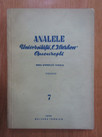 Anticariat: Analele Universitatii  C. I. Parhon, nr. 7, 1956