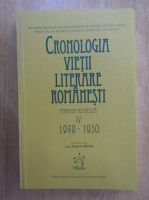 Cronologia vietii literare romanesti (volumul 4)