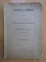 Grigore H. Grandea - Conferinta tinuta la Ateneul Roman din Bucuresci de Alexandru I. Sontu