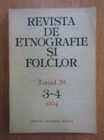 Revista de etnografie si folclor, tomul 39, nr. 3-4, 1994