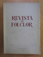 Revista de folclor, anul I, nr. 1-3, 1956