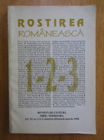 Revista Rostirea Romaneasca, anul IV, nr. 1-2-3, ianuarie-februarie-martie 1998