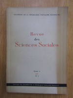 Anticariat: Revue des Sciences Sociales, volumul 5, nr. 1, 1961