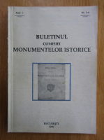 Anticariat: Buletinul comisiei monumentelor istorice, anul I, nr. 3-4, 1990
