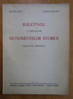 Anticariat: Buletinul comisiunii monumentelor istorice, anul XXX, fasc. 94, octombrie-decembrie 1937