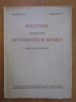 Anticariat: Buletinul comisiunii monumentelor istorice, anul XXXII, fasc. 101, iulie-septembrie 1939