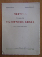 Anticariat: Buletinul comisiunii monumentelor istorice, anul XXXII, fasc. 102, octombrie-decembrie 1939