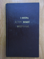Radu I. Sbiera - Autorii romani bucovineni. Studiu critic