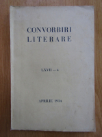 Anticariat: Revista Convorbiri Literare, anul LXVII, nr. 4, aprilie 1934