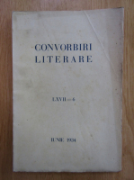 Anticariat: Revista Convorbiri Literare, anul LXVII, nr. 6, iunie 1934