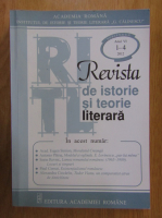 Revista de istorie si teorie literara, anul VI, nr. 1-4, 2012