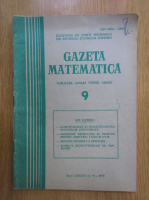 Anticariat: Revista Gazeta Matematica, anul LXXXIV, nr. 9, 1979