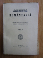 Arhiva romaneasca (volumul 9, partea a I-a)