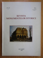 Revista monumentelor istorice, anul LIX, nr. 1, 1990
