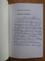 Rodica Ciocardel Teodorescu - Memoria sevaletului (cu autograful autoarei)