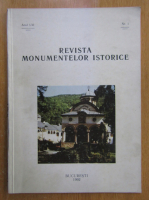 Revista Monumentelor istorice, anul LXI, nr. 1, 1992