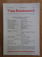 Revista Viata Romaneasca, anul LXXXII, nr. 11, noiembrie 1987