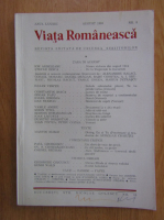 Anticariat: Revista Viata Romaneasca, anul LXXXIII, nr. 8, august 1988