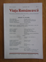 Revista Viata Romaneasca, anul LXXXIV, nr. 1, ianuarie 1989
