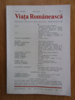 Anticariat: Revista Viata Romaneasca, anul LXXXIV, nr. 7, iulie 1989