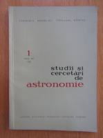 Studii si cercetari de astronomie, anul VIII, nr. 1, 1963