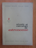 Studii si cercetari de astronomie, anul VIII, nr. 2, 1963