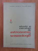 Studii si cercetari de astronomie si seimologie, anul III, nr. 1, 1958