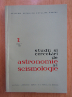 Studii si cercetari de astronomie si seimologie, anul V, nr. 2, 1960