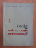 Studii si cercetari de astronomie si seismologie, anul VI, nr. 2, 1961