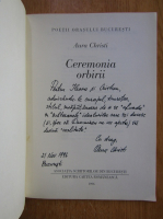 Anticariat: Aura Christi - Ceremonia orbirii (cu autograful autoarei)