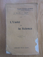 M. Leclerc du Sablon - L'Unite de la Science