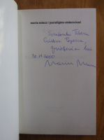 Marin Mincu - Paradigma eminesciana (cu autograful autorului)