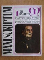 Anticariat: Revista Manuscriptum, anul XVII, nr. 1, 1986