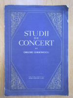 Grigore Ghidionescu - Studii de concert
