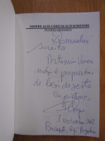 Florin Grigoriu - Despre alte carti si alti scriitori (cu autograful autorului)