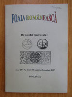 Foaia romaneasca, anul XVI, nr. 4, octombrie-decembrie 2007