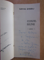 Mihai Zissu - Confesiune (cu autograful autorului)