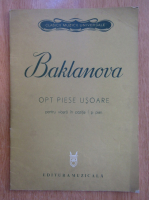 N. Baklanova - Opt piese usoare pentru vioara in pozitia I si pian