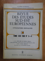 Revue des etudes sud-est europeenes, volumul 31, nr. 3-4, 1993