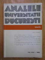 Anticariat: Analele Universitatii Bucuresti, Seria Istorie, anul XXXIX, 1990