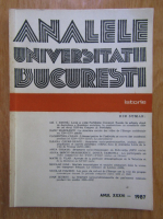 Analele Universitatii Bucuresti, Seria Istorie, anul XXXVI, 1987