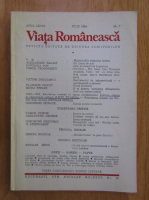 Revista Viata Romaneasca, anul LXXIX, nr. 7, iulie 1984