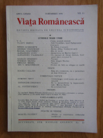 Revista Viata Romaneasca, anul LXXXI, nr. 11, noiembrie 1986