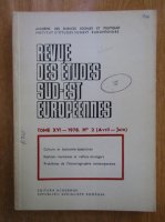 Revue des etudes sud-est europeennes, volumul 16, nr. 2, aprilie-iunie 1978