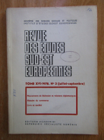 Revue des etudes sud-est europeennes, volumul 16, nr. 3, iulie-septembrie 1978