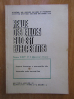 Revue des etudes sud-est europeennes, volumul 24, nr. 1, ianuarie-februarie 1986
