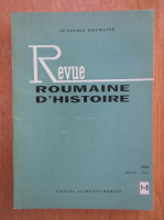 Revue Roumaine d'histoire, nr. 1-2, 1994