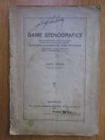 Henric Stahl - Game stenografice