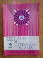 Revista Limba si literatura romana, anul XXVII, nr. 4, octombrie-decembrie 1998
